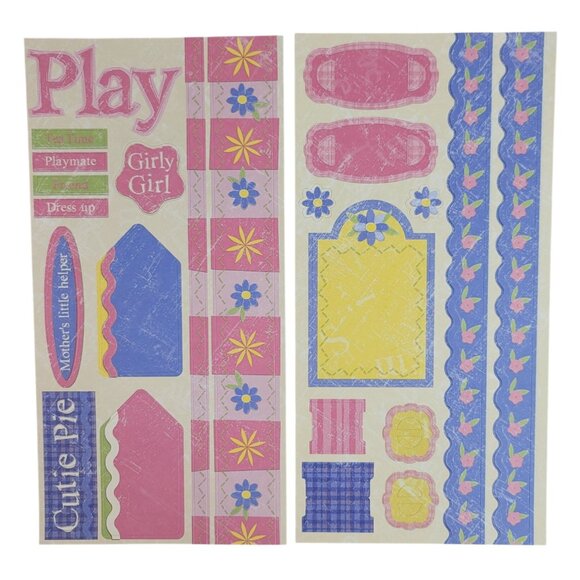 Close to My Heart Reflections Stickease X7078C Cutie Pie Girl Tea Party Pink NEW - Picture 4 of 7